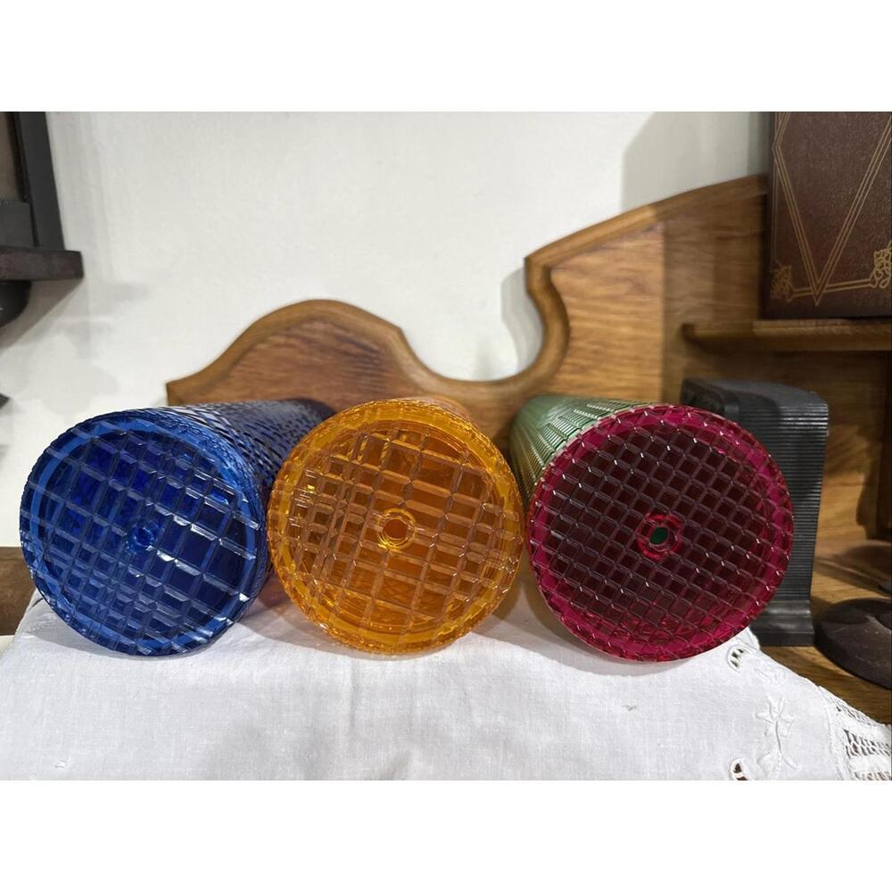 Lot 3 Starbucks Tumblers 24 oz Jeweled Iridescent Blue Orange Green No Straws - Picture 10 of 14